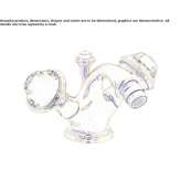 1-hole brass bidet faucet with Swarovski® crystals Certaldo