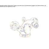 1-hole brass bidet faucet with Swarovski® crystals Galatone