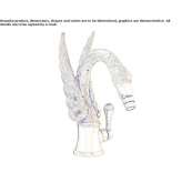 Jednouchwytowa bateria bidetowa z kryształami Swarovski® Clarence