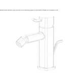 Countertop bidet faucet with single handle and 1 hole, chrome-plated brass Caucasia
