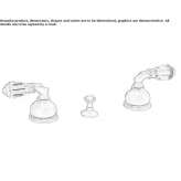 3-hole brass bidet faucet with Swarovski® crystals Certaldo
