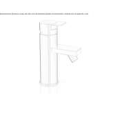 Wall-mounted single-lever stainless steel bidet faucet with swivel spout Damuels