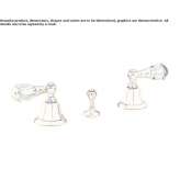 3-hole bidet faucet with Swarovski® crystals Moju