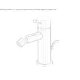 Countertop bidet faucet with a single handle, made of chrome-plated brass Olmeneta