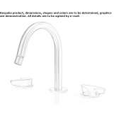 3-hole stainless steel countertop bidet faucet with swivel spout Cogenhoe