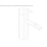 Countertop stainless steel bidet faucet with swivel spout Criciuma