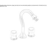 3-hole wall-mounted bidet faucet Cazorla