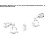 3-hole brass bidet faucet with Swarovski® crystals Corbins