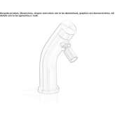 Countertop stainless steel bidet faucet with swivel spout Marquion