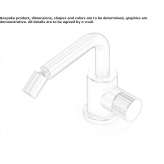 Countertop stainless steel bidet faucet with swivel spout Kupavna