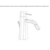 Countertop bidet faucet with one handle Hamberge