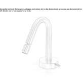 Countertop stainless steel bidet faucet with swivel spout Montoro