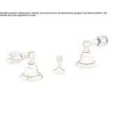 3-hole brass bidet faucet with Swarovski® crystals Mlini