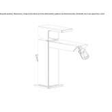 Bateria bidetowa nablatowa z aeratorem Chirkey