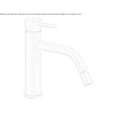 Bateria bidetowa ze stali nierdzewnej z obrotową wylewką Losacino