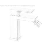Brass countertop bidet tap with swivel spout Wandina