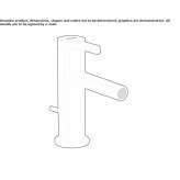 Metal countertop bidet faucet, 1-hole Minare