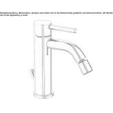 Mosiężna bateria bidetowa nablatowa z obrotową wylewką Archdale