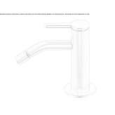 1-otworowa bateria bidetowa nablatowa z pojedynczym uchwytem Toplet