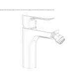 Mosiężna bateria bidetowa nablatowa z aeratorem Andes