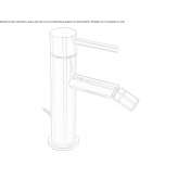 Brass countertop bidet tap with swivel spout Senyurt