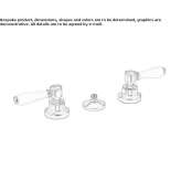 3-otworowa mosiężna bateria bidetowa nablatowa z indywidualnymi rozetami Camenca