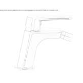 Brass countertop bidet tap with swivel spout Llama