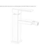 Countertop single-lever bidet faucet with swivel spout Wilston