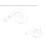 2-hole countertop bidet faucet with one handle Toplet