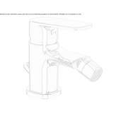 Brass bidet faucet with swivel spout Eine