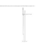 Bathtub faucet standing on the floor with a shower hand Cagua