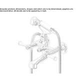 Wall-mounted bathtub set with hand shower Solarino