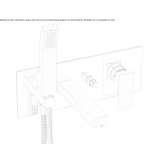 4-hole wall-mounted bathtub faucet with hand shower Barleben