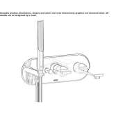 Wall-mounted bathtub faucet with a shower hand Ararat