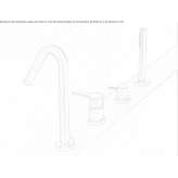 Countertop mounted Concealed brass bathtub faucet with hand shower Toffen