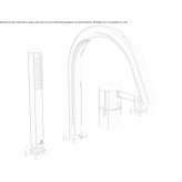 Bathtub set with 4 holes and single handle Decize