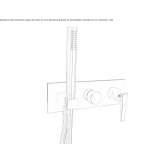 Shower tap with diverter and shower hand Pisek