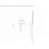 Set of concealed bathtub for wall mounting with a hand shower Ozonak