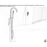 Brass bathtub tap with swivel spout Senlis