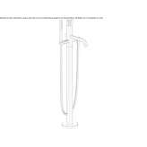 Floor-standing 1-hole bathtub faucet with diverter Truckee