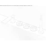 5-hole built-in stainless steel bathtub set with diverter Necochea