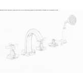 5-hole bathtub set with individual rosettes Lenham