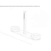 Set of 2 progressive faucets, mounted on the edges, with a hand shower Suruc