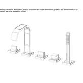 Concealed bathtub set with a shower hand Kerman