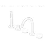 Concealed bathtub set with a hand shower with individual Calacatta Oro marble rosettes Hejnice