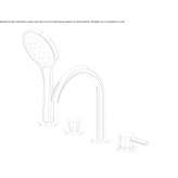Deck-mounted bathtub faucet with hand shower Hejnice