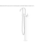 Free-standing single-lever bathtub faucet with diverter Hejnice