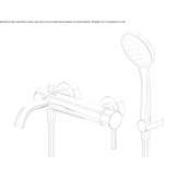 Single-lever wall-mounted bathtub-shower faucet with a shower hand Hejnice