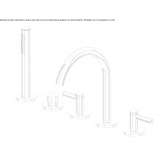 Concealed bathtub set with a hand shower with individual rosettes Hejnice