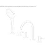 Deck-mounted bathtub faucet with hand shower Hejnice